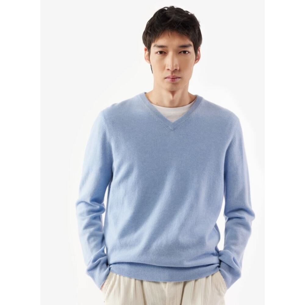 NEW! Respoke Men's Essential Cashmere V-Neck Sweater X-Small‎